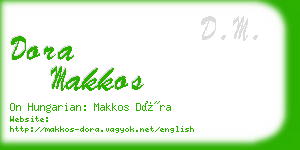 dora makkos business card